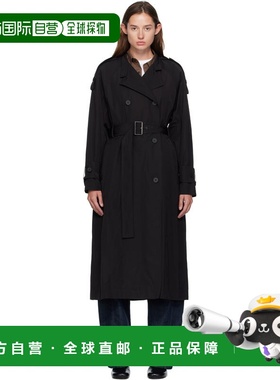 香港直邮Moncler 盟可睐 女士 黑色 Matte Trevoux 风衣 K20931C0