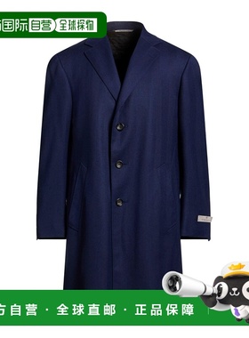 1h可退 香港直邮Canali 康钠丽 男士 大衣 blue蓝色 舒适时尚