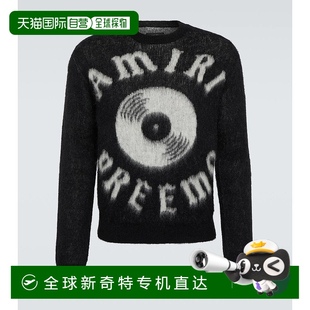 男士 舒适时尚 徽标羊毛毛衣 black黑色 001354 香港直邮AMIRI