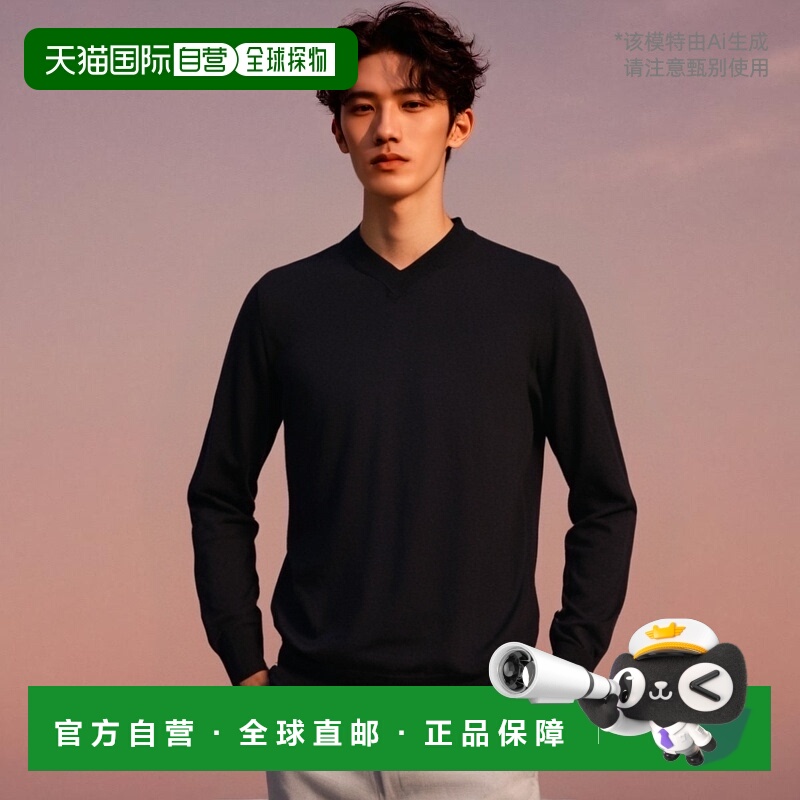 香港直邮EA7 Emporio Armani 小V领长袖针织衫 SLM07MSL04M阿玛尼