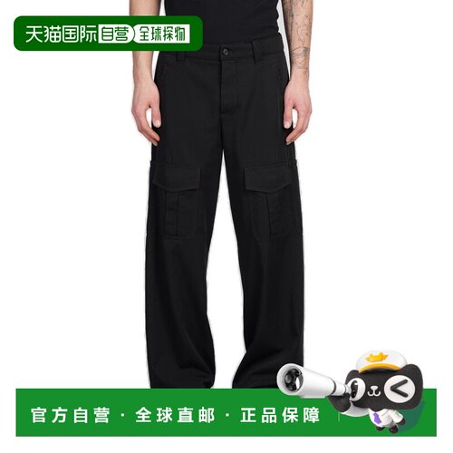 香港直邮mcqueen 亚历山大 麦昆 男士 黑色 Wool Overdyed Low-Ri