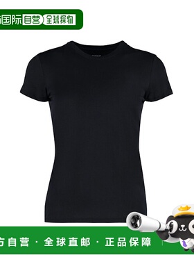 1h可退 香港直邮VINCE 女士 黑色圆领T恤 VR59183107 blue蓝色 舒
