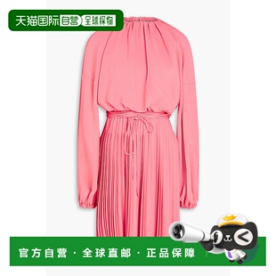 女士 华伦天奴 褶裥丝绸绉纱迷你连衣 香港直邮Valentino 1h可退