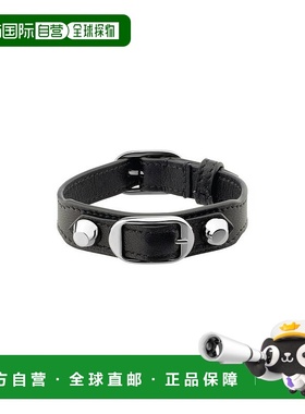 自营欧洲直邮Balenciaga巴黎世家 City女士黑色小羊皮铆钉装饰手