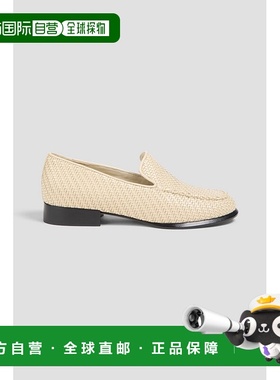 香港直邮VINCE 女士 Naomi 编织皮质乐福鞋 J3627L1251MOONLIGHTW