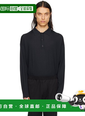 1h可退 香港直邮The Row 男士 海军蓝 Dijon Polo 衫 268Y590N