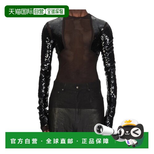 1h可退 香港直邮RICK OWENS 男士T恤 RU01F2253TUSEM20909BLACK