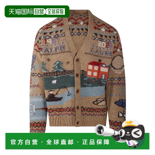 Polo Ralph Lauren V领嵌花针织开衫 710B23902 【付后1h可退】