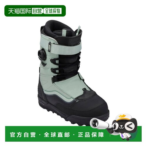 自营欧洲直邮Vans Infuse男士灰绿色/黑色皮革自由式滑雪靴雪鞋
