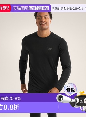 欧洲直邮Arc'teryx 始祖鸟 RHO 美利奴羊毛长袖圆领衫 男装户外