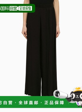 1h可退 香港直邮Federica Tosi 女士 黑色粘胶纤维居家裤子 FTE24