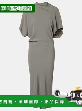 1h可退 香港直邮rick owens 瑞克 欧文斯 女士 Seb 垂褶中长连衣