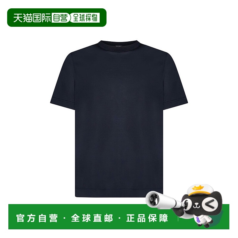 1h可退 香港直邮Zegna 杰尼亚 男士 圓領直下擺 T 卹 RUB386A5B71