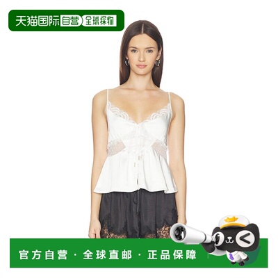 香港直邮Self-Portrait 女士 白色缎面蕾丝上衣上衣 SS26014TW