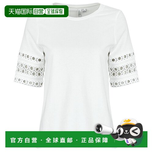 欧洲直邮Vero Moda衣服女短袖T恤衫白色VMIVACY 2/4 O-NECK TOP 