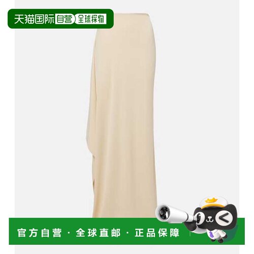 1h可退 香港直邮The Row 女士 Dione 垂褶长款半身裙 beige米色