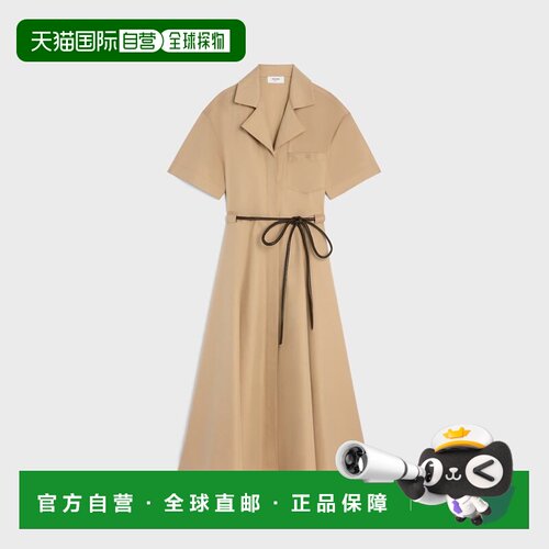 香港直邮CELINE 女士连衣裙 RR0MF072403CDCORDE SS2026 卡其色
