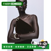 自营欧洲直邮Mango芒果 女士棕色天鹅绒连体裤