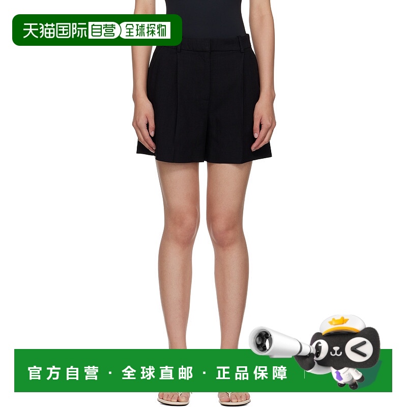 1h可退 香港直邮ANINE BING 女士 黑色 Trent 短裤 A0511226