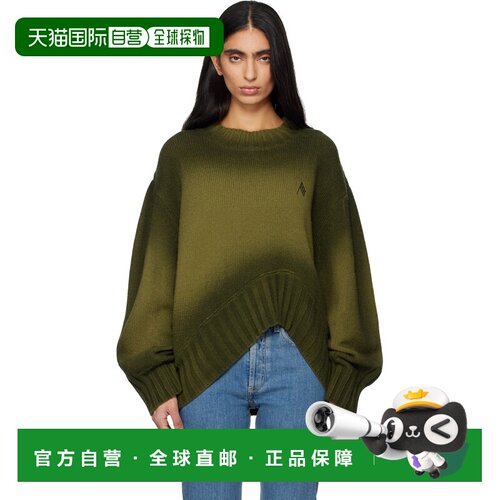 香港直邮The Attico 女士 绿色 Sprayed Wool Cashmere 毛衣 260W