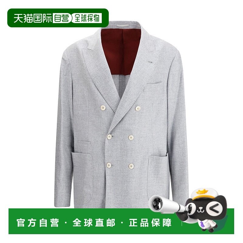 香港直邮Brunello Cucinelli 布内罗 古奇拉利 男士 双排扣西装外