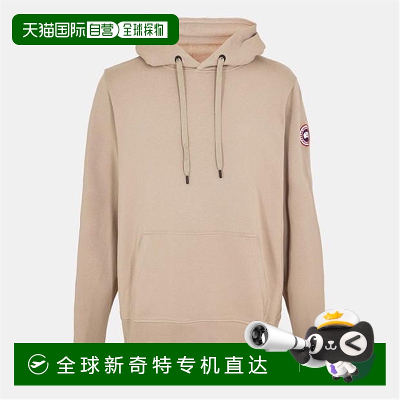 1h可退 香港直邮Canada Goose 加拿大鹅 男士 Huron 徽标棉质带帽