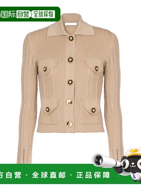 香港直邮Balmain 罗纹针织短款开衫 EF1KL150KI10