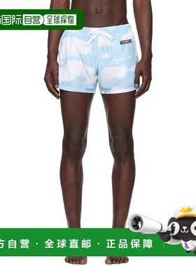 香港直邮Moschino 莫斯奇诺 男士 蓝色 Archive Clouds 泳裤 252Z