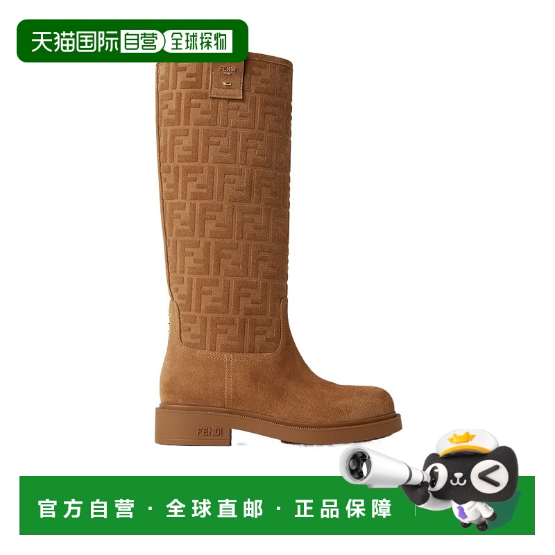 香港直邮FENDI 25FW Filo 圆头长筒靴 Women牛皮