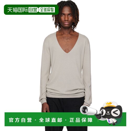 香港直邮rick owens 瑞克 欧文斯 男士 灰白色 Temple Oversize E