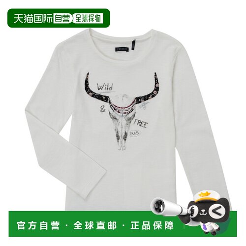 欧洲直邮IKKS  CUISSE DE NYMPHE 女童服装长袖T恤 XT10052-19-C