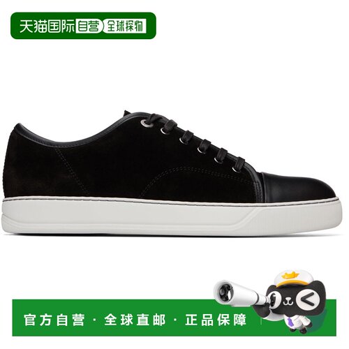 1h可退 香港直邮Lanvin 朗雯 男士 黑色 DBB1 Leather & Suede 运