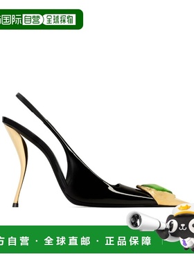 香港直邮Saint Laurent LOULOU 漆皮露跟高跟凉鞋 8272501TVA6