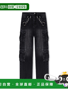 1h可退 欧洲直邮MISBHV 女士牛仔裤231W3110BLACK工装裤直筒裤