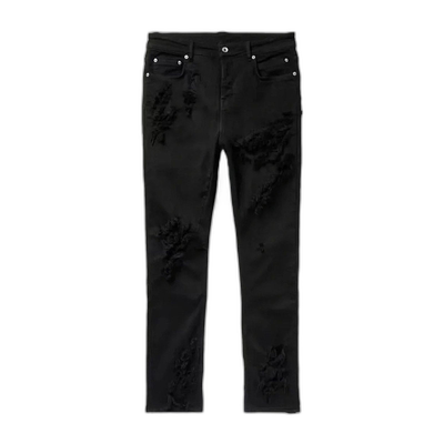 香港直邮Rick Owens Drkshdw 仿旧牛仔裤直筒裤 DS02B4314SBFLS