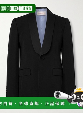 1h可退 香港直邮Valentino 华伦天奴 男士 黑色羊毛西装外套 6V3C