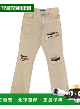 1h可退 香港直邮Amiri 破洞设计牛仔裤 AMBMJE1016直筒裤