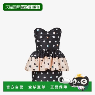 1h可退 欧洲直邮FENDI（芬迪）连衣裙 - 黑色印花塔夫绸连衣裙