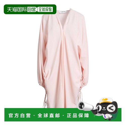 香港直邮Lanvin 朗雯 女士 中长连衣裙 pink粉色 舒适时尚