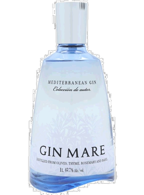欧洲直邮Gin Mare玛瑞金酒42.7度1000ml西班牙洋酒原装口感纯正