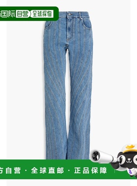 香港直邮Mugler 穆勒 女士 高腰直筒牛仔裤 22W6PA0327211COMPOSI