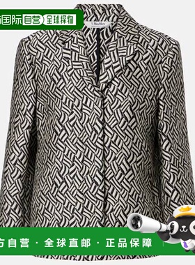 1h可退 香港直邮'S Max Mara 女士 Lira 棉混纺提花西装外套