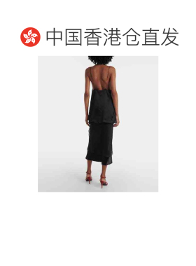 1h可退 香港直邮KHAITE 女士 Talsie 真丝欧根纱上衣 black黑色