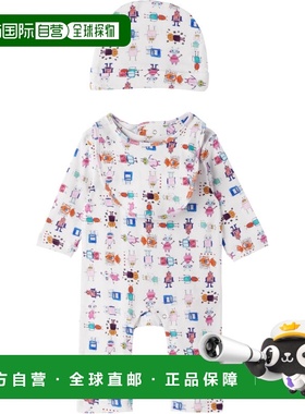 1h可退 香港直邮Marni 玛尼 女童 白色印花婴儿连体衣套装童装 M0