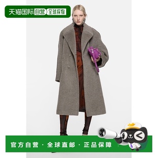 自营欧洲直邮Acne FW25女士暖灰色混色羊驼毛纽扣开合大 Studios