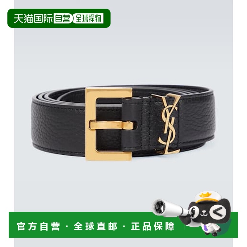 1h可退 香港直邮Saint Laurent 圣罗兰 男士 细款皮带 001124牛皮
