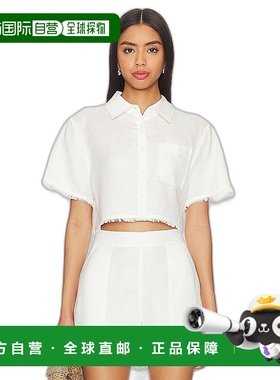 1h可退 香港直邮Simkhai 女士 Solange 短款衬衫 2242307SWSOLID