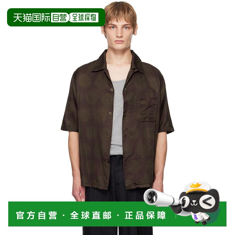 1h可退 香港直邮Our Legacy 男士 紫色 & 棕色 Heusen 衬衫 M4242