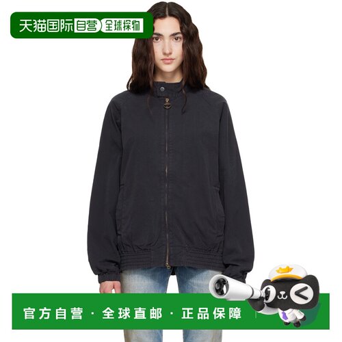 香港直邮barbour 巴伯尔 女士 海军蓝 Royston Cotton Harrington