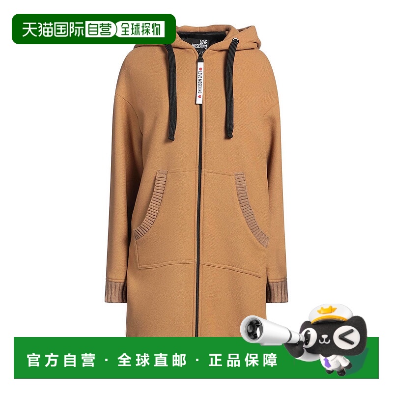 1h可退 香港直邮Love Moschino 爱莫斯奇诺 女士 大衣 brown棕色